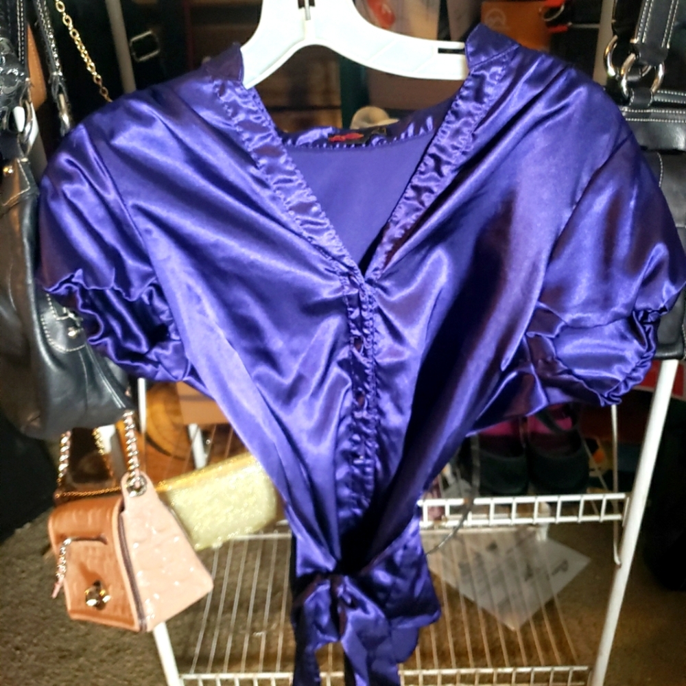 Satin Purple Blouse